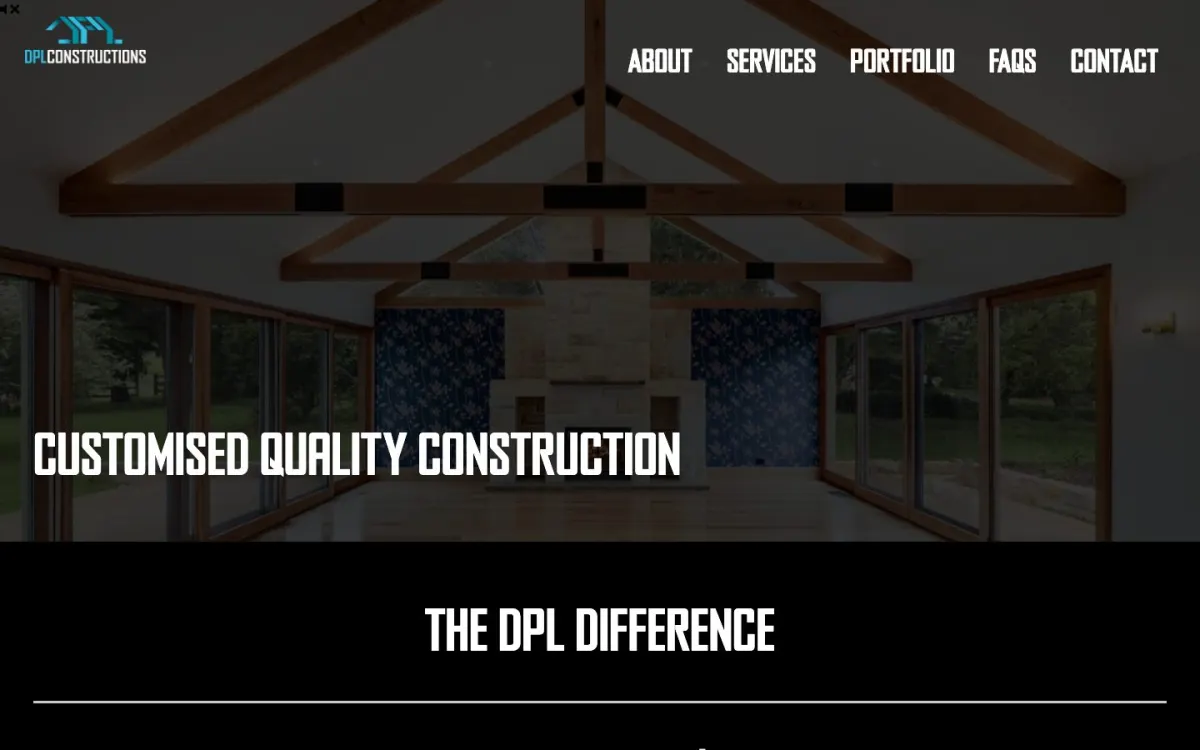 DPL Construction website by Black Lion Digital