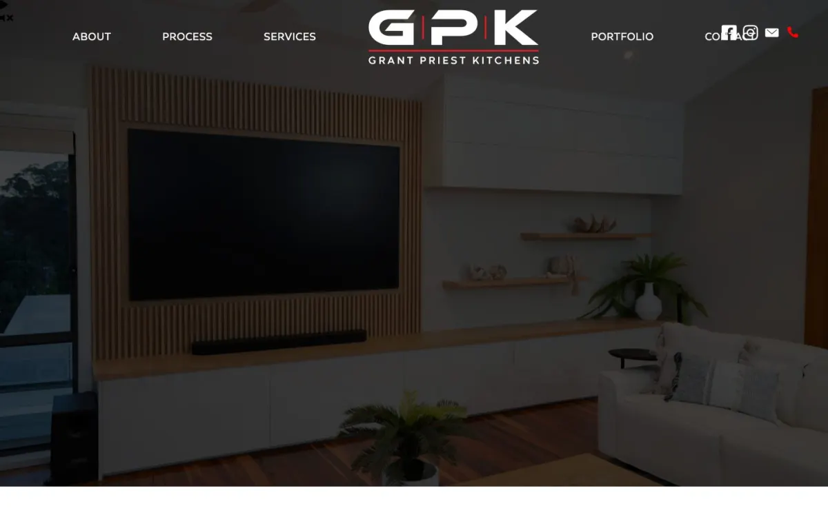 Grant Priest Kitchens website by Black Lion Digital