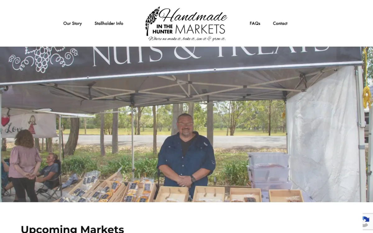 Handmade In The Hunter Markets website by Black Lion Digital