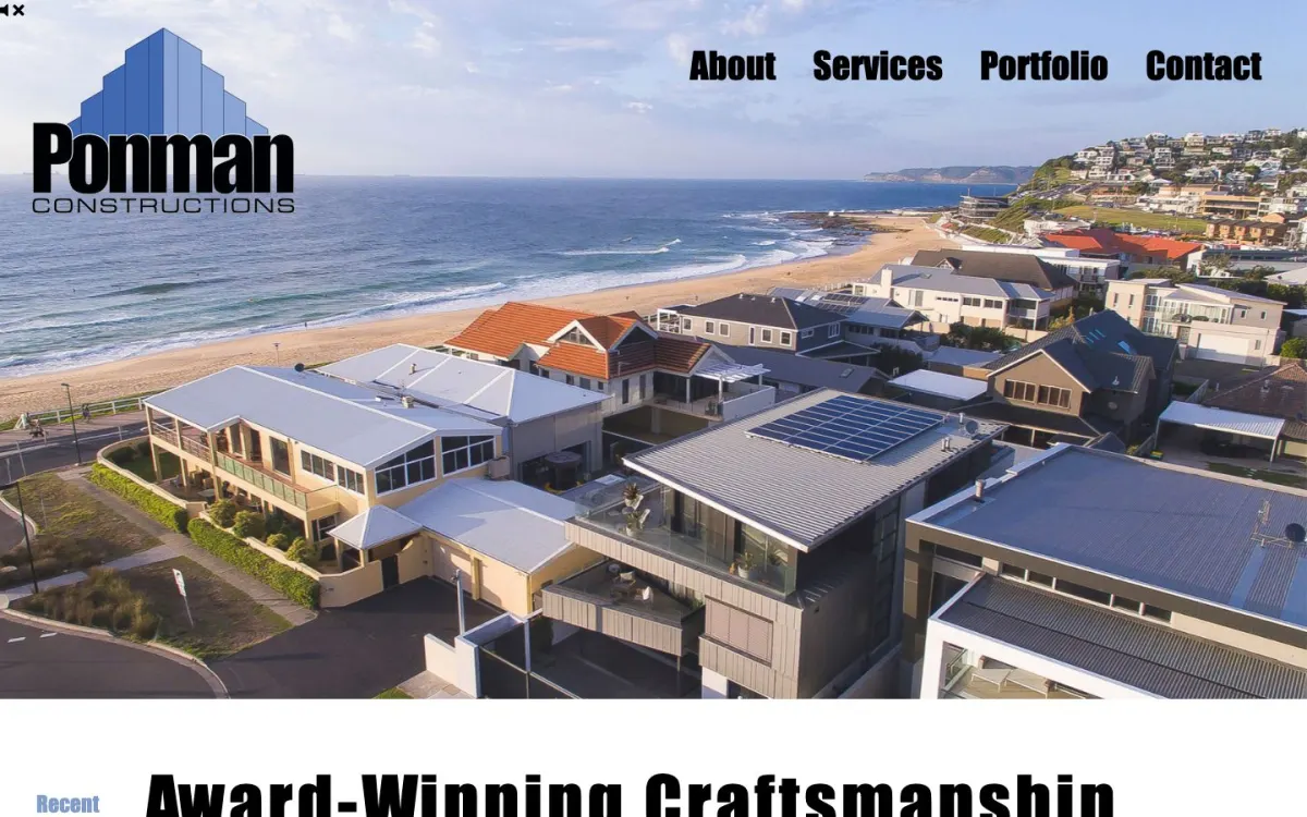 Ponman Constructions website by Black Lion Digital