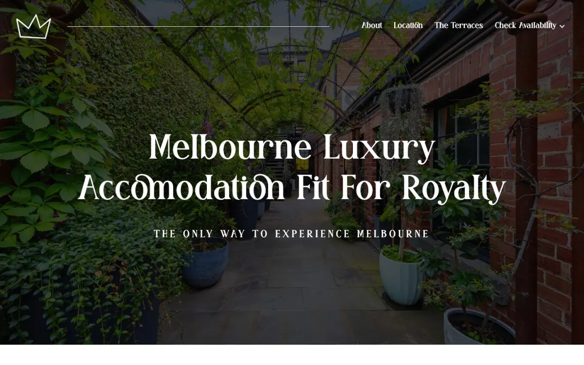 Royal Terrace website by Black Lion Digital