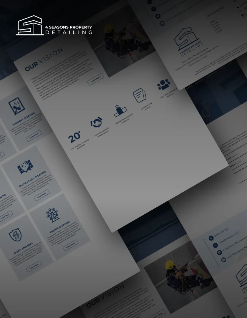 4 Seasons Property Detailing website by Black Lion Digital