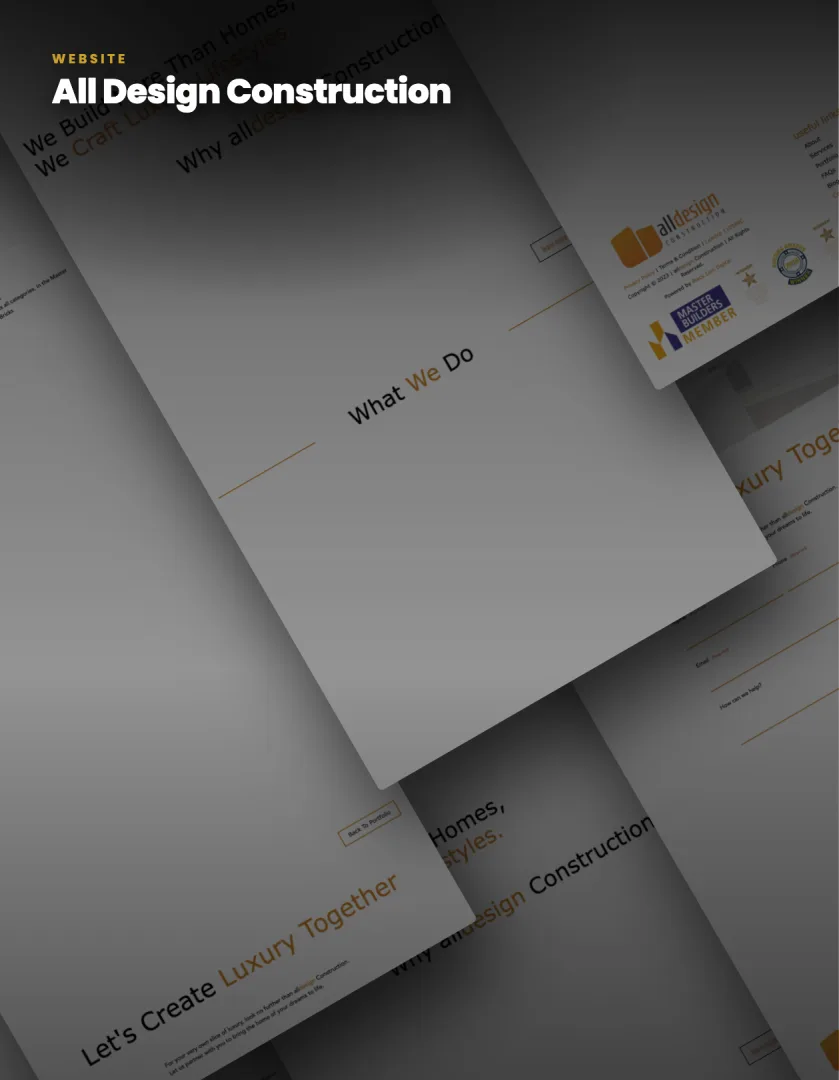 All Design website by Black Lion Digital