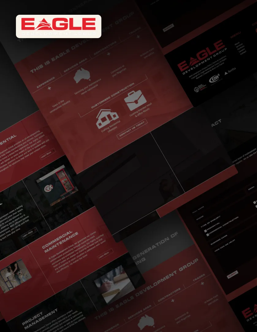 Eagle Development Group website by Black Lion Digital