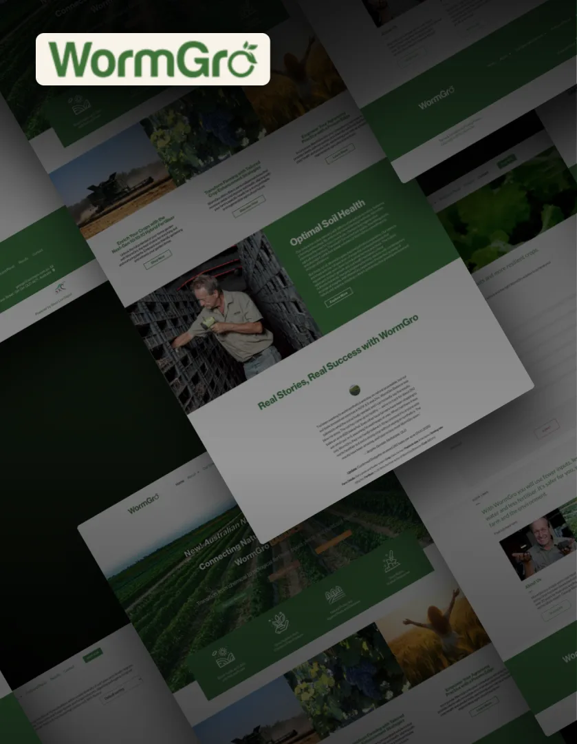 WormGro, formerly Kookaburra Worm Farms, website by Black Lion Digital